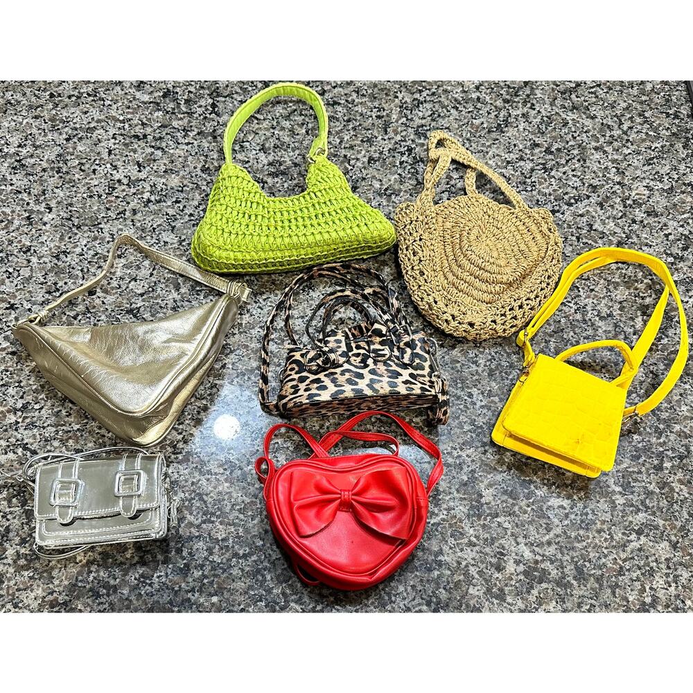 Bundle of 7 Mini Fashion Purses - Multiple Colors, Great Condition‎